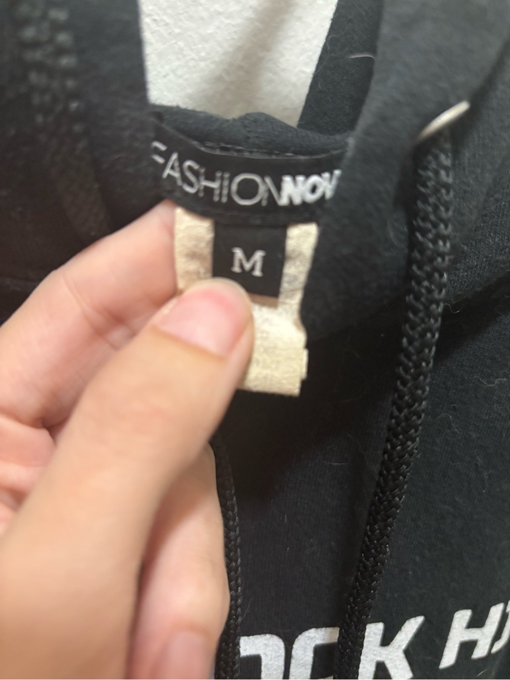 Fashion Nova "Alexa Block His Number" Black Pullover Hoodie | Size Medium⁠ - Picture 3 of 3